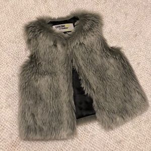 12-18 months gray faux fur vest